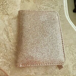 NWOT Glittery Wallet / Card Holder in Champagne Rose Gold